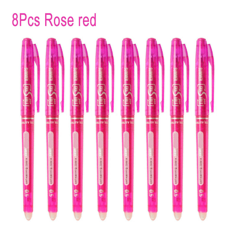8Pcs/Set Erasable Gel Pen 0.7mm 0.5mm Bullet Tip Blue Black Red Ink Refill Rods 8 Color Writing Drawing Painting Washable Handle 8Pcs/Set Erasable Gel Pen 0.7mm 0.5mm Bullet Tip Blue Black Red Ink Refill Rods 8 Color Writing Drawing Painting Washable Handle