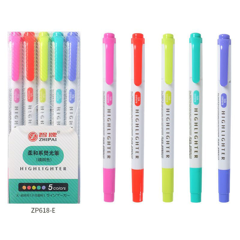 5 Colors/box Double Headed Highlighter Pen Set Fluorescent Markers Highlighters Pens Art Marker Japanese Cute Kawaii Stationery 5 Colors/box Double Headed Highlighter Pen Set Fluorescent Markers Highlighters Pens Art Marker Japanese Cute Kawaii Stationery