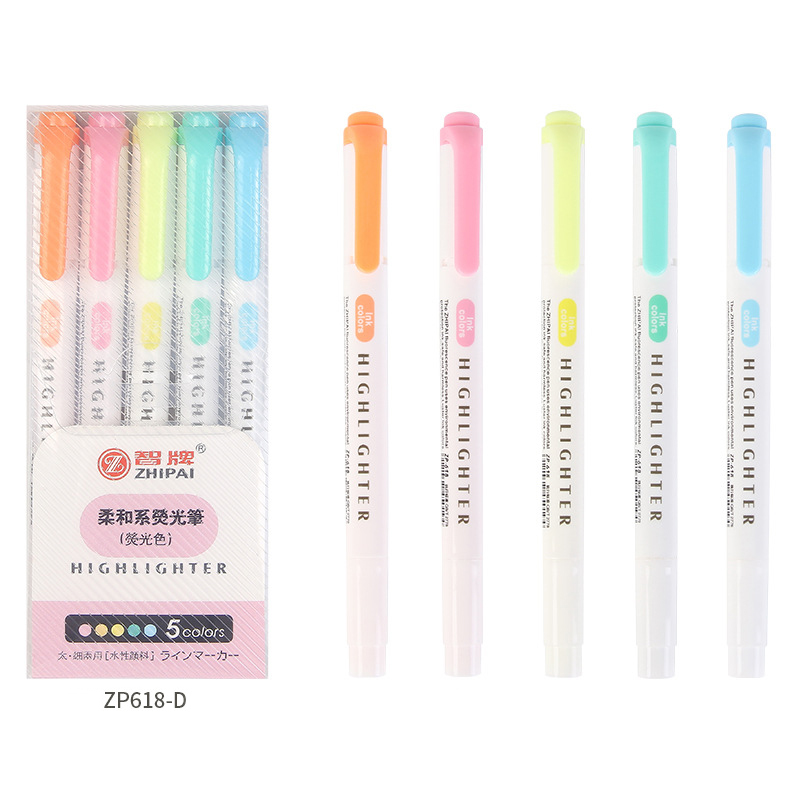 5 Colors/box Double Headed Highlighter Pen Set Fluorescent Markers Highlighters Pens Art Marker Japanese Cute Kawaii Stationery 5 Colors/box Double Headed Highlighter Pen Set Fluorescent Markers Highlighters Pens Art Marker Japanese Cute Kawaii Stationery
