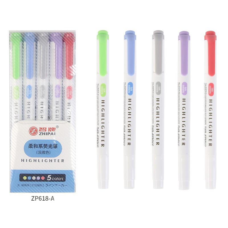5 Colors/box Double Headed Highlighter Pen Set Fluorescent Markers Highlighters Pens Art Marker Japanese Cute Kawaii Stationery 5 Colors/box Double Headed Highlighter Pen Set Fluorescent Markers Highlighters Pens Art Marker Japanese Cute Kawaii Stationery