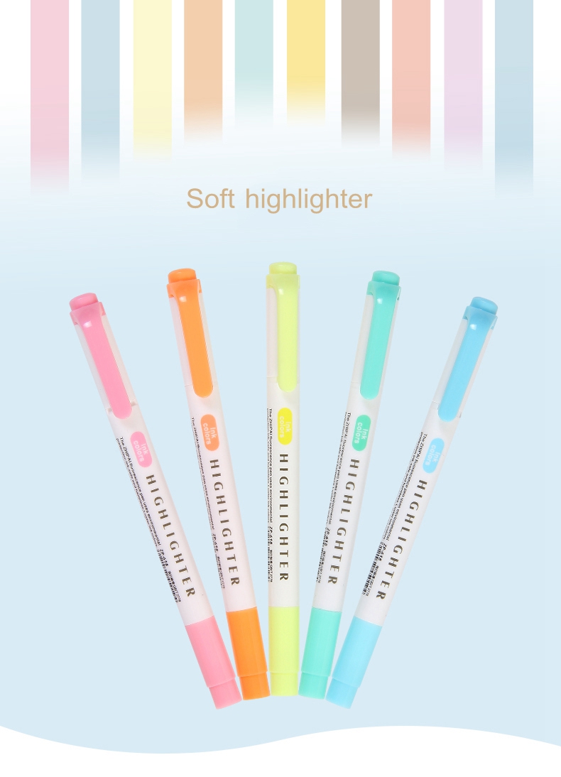 5 Colors/box Double Headed Highlighter Pen Set Fluorescent Markers Highlighters Pens Art Marker Japanese Cute Kawaii Stationery 5 Colors/box Double Headed Highlighter Pen Set Fluorescent Markers Highlighters Pens Art Marker Japanese Cute Kawaii Stationery