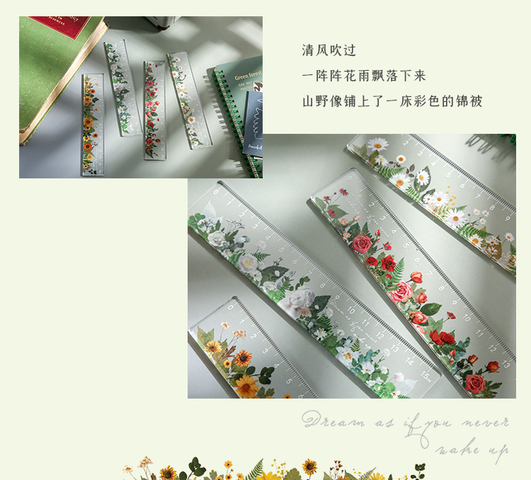 15 cm Daisy rose Ruler Multifunction diy Drawing Tools Student flower Rulers Double-duty School Office Supplies school supplies 15 cm Daisy rose Ruler Multifunction diy Drawing Tools Student flower Rulers Double-duty School Office Supplies school supplies