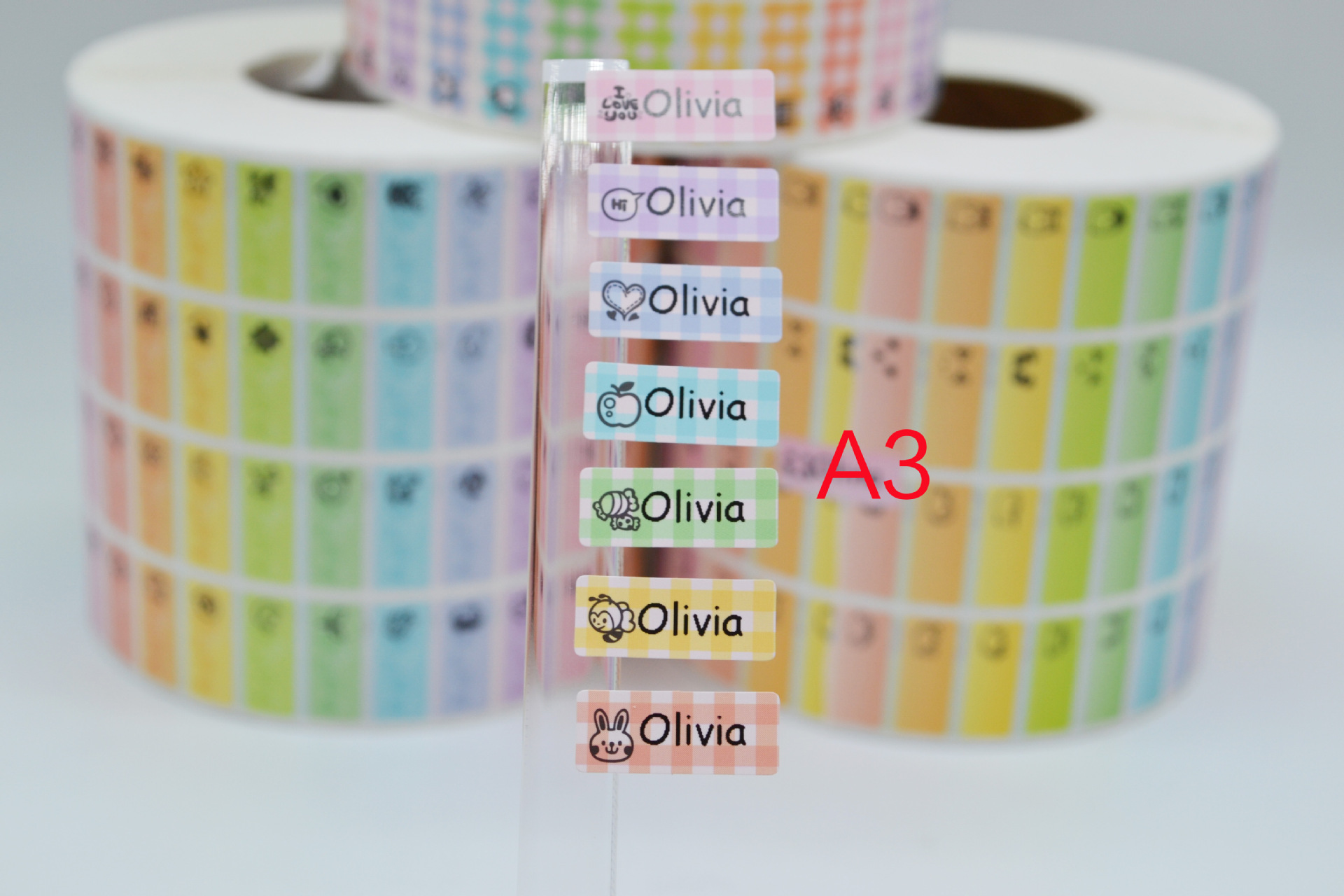 Rainbow Color Custom Name Stickers Multicolor Waterproof School Label Personalized Name Stickers Decal Multi Purpose Colorful Rainbow Color Custom Name Stickers Multicolor Waterproof School Label Personalized Name Stickers Decal Multi Purpose Colorful