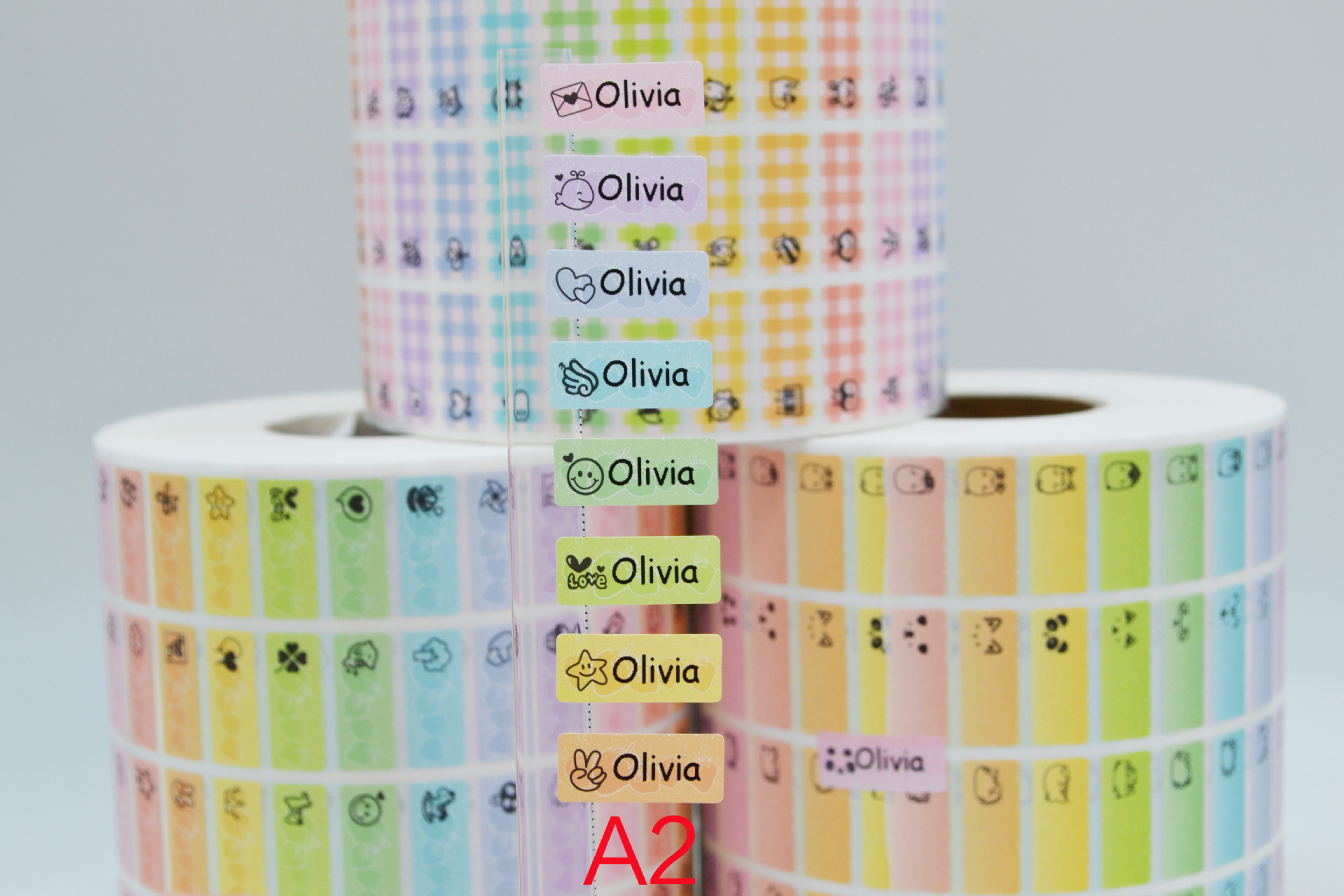Rainbow Color Custom Name Stickers Multicolor Waterproof School Label Personalized Name Stickers Decal Multi Purpose Colorful Rainbow Color Custom Name Stickers Multicolor Waterproof School Label Personalized Name Stickers Decal Multi Purpose Colorful