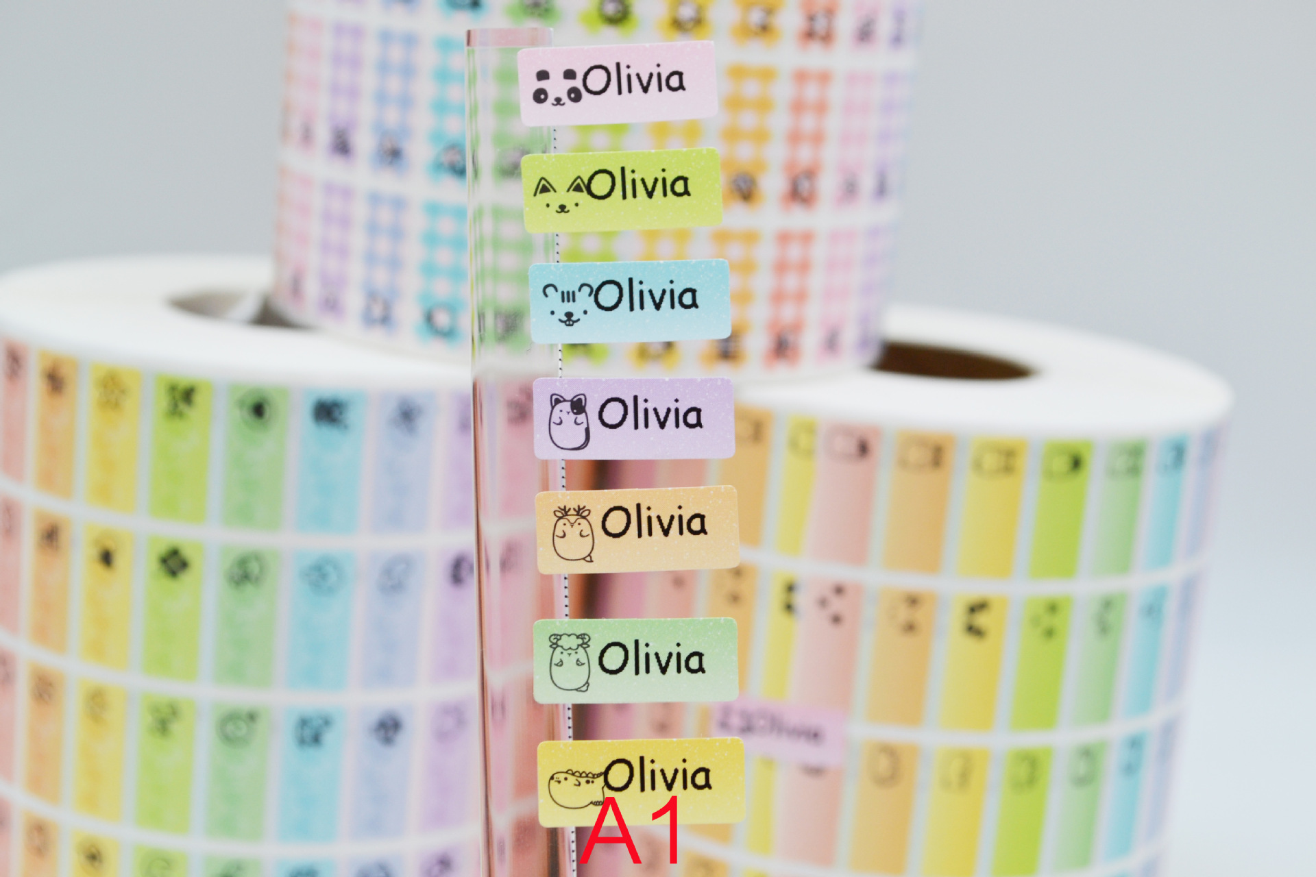 Rainbow Color Custom Name Stickers Multicolor Waterproof School Label Personalized Name Stickers Decal Multi Purpose Colorful Rainbow Color Custom Name Stickers Multicolor Waterproof School Label Personalized Name Stickers Decal Multi Purpose Colorful