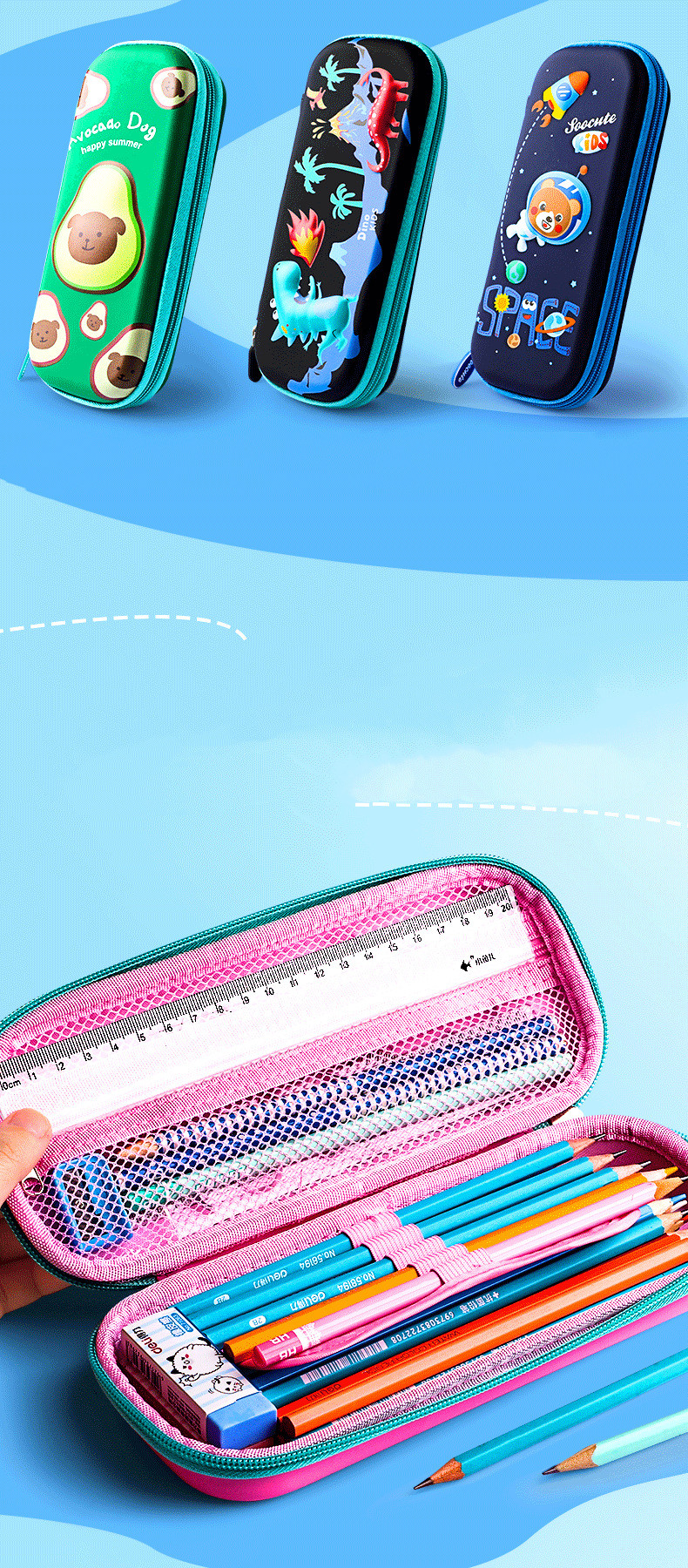 3D stereo animal pencil case plastic Stationery box School Pencil cases for girls pen case boy student pen box cute pen bag gift 3D stereo animal pencil case plastic Stationery box School Pencil cases for girls pen case boy student pen box cute pen bag gift