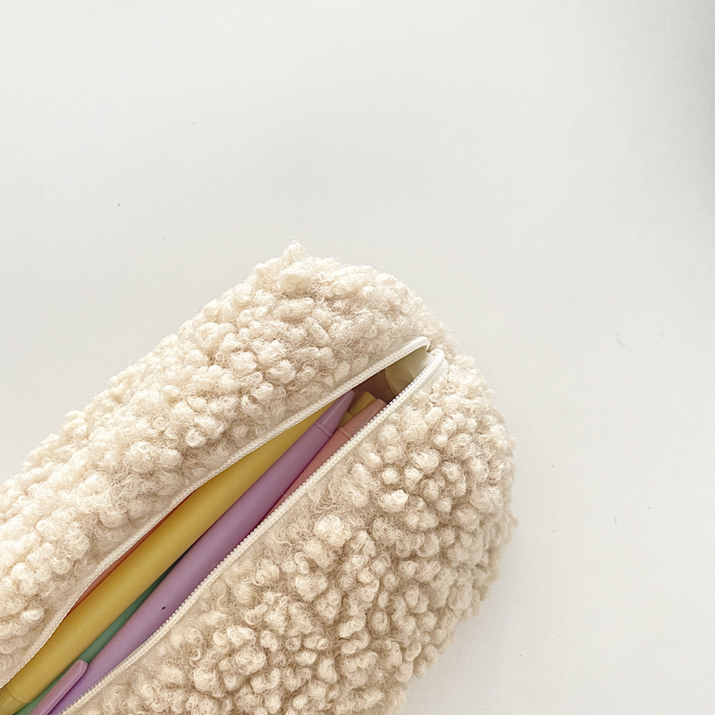 EZONE Multicolor Cashmere Pencil Bag Case for Colored Pencils Plush Pencil Bag Zipper Bag Makeup Storage Cute School Office Bag EZONE Multicolor Cashmere Pencil Bag Case for Colored Pencils Plush Pencil Bag Zipper Bag Makeup Storage Cute School Office Bag