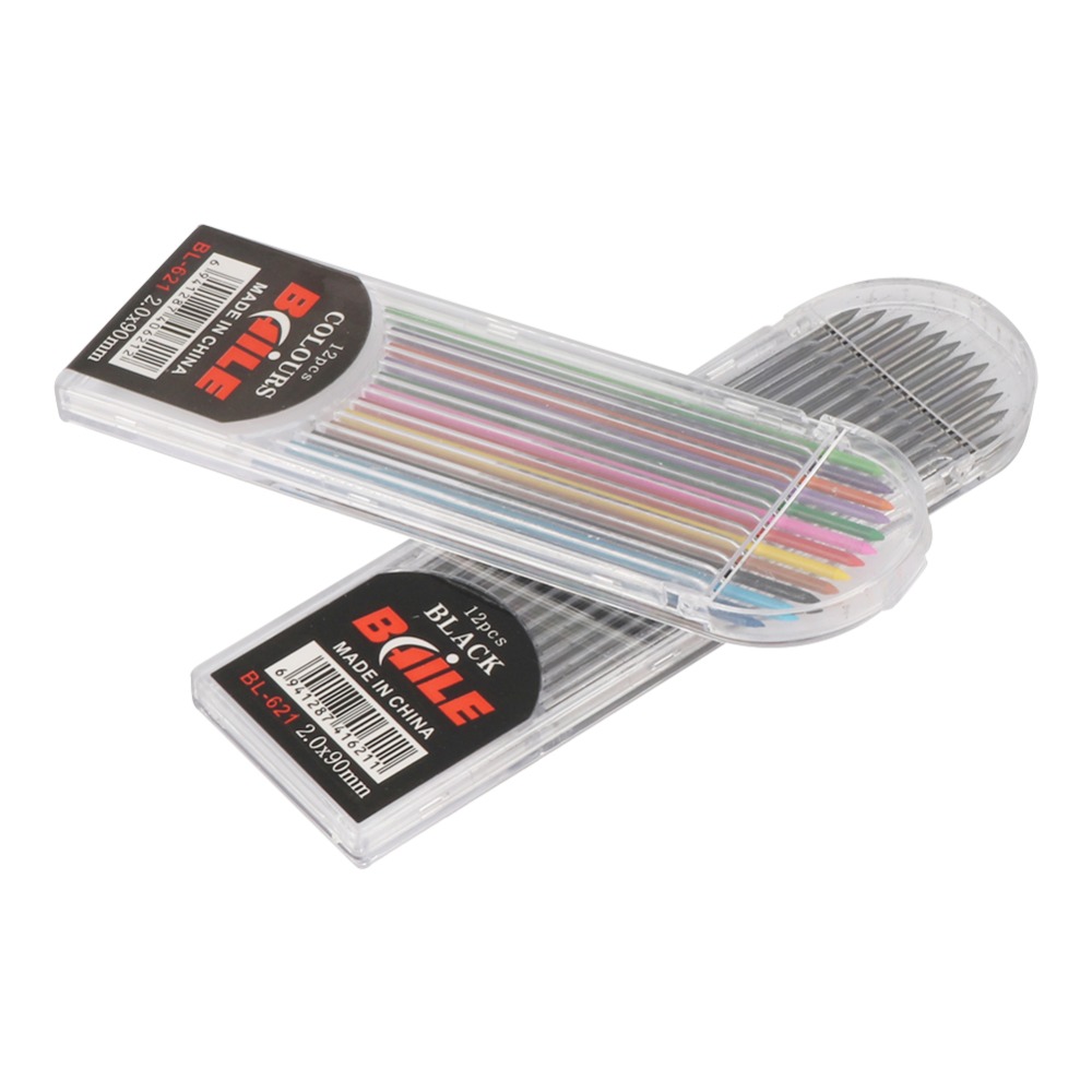 Writing Point 2.0mm Automatic Pencil Drawing Design Painting Mechanical Pencil Black/Colorful Refills School Office Stationery Writing Point 2.0mm Automatic Pencil Drawing Design Painting Mechanical Pencil Black/Colorful Refills School Office Stationery
