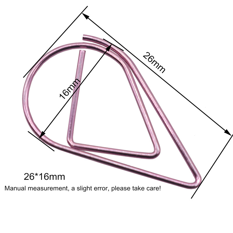 50 Pcs Metal Material Drop Shape Paper Clips Gold Silver Color Kawaii Cute Bookmark Clip Office School Stationery Drop bookmark 50 Pcs Metal Material Drop Shape Paper Clips Gold Silver Color Kawaii Cute Bookmark Clip Office School Stationery Drop bookmark