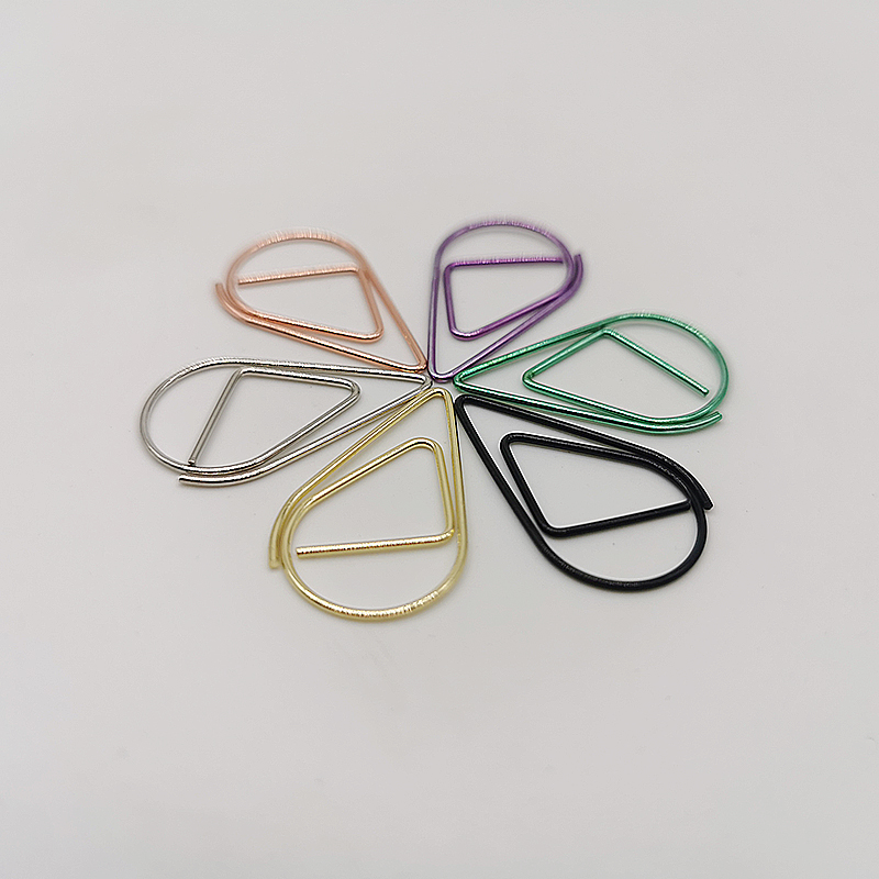 50 Pcs Metal Material Drop Shape Paper Clips Gold Silver Color Kawaii Cute Bookmark Clip Office School Stationery Drop bookmark 50 Pcs Metal Material Drop Shape Paper Clips Gold Silver Color Kawaii Cute Bookmark Clip Office School Stationery Drop bookmark