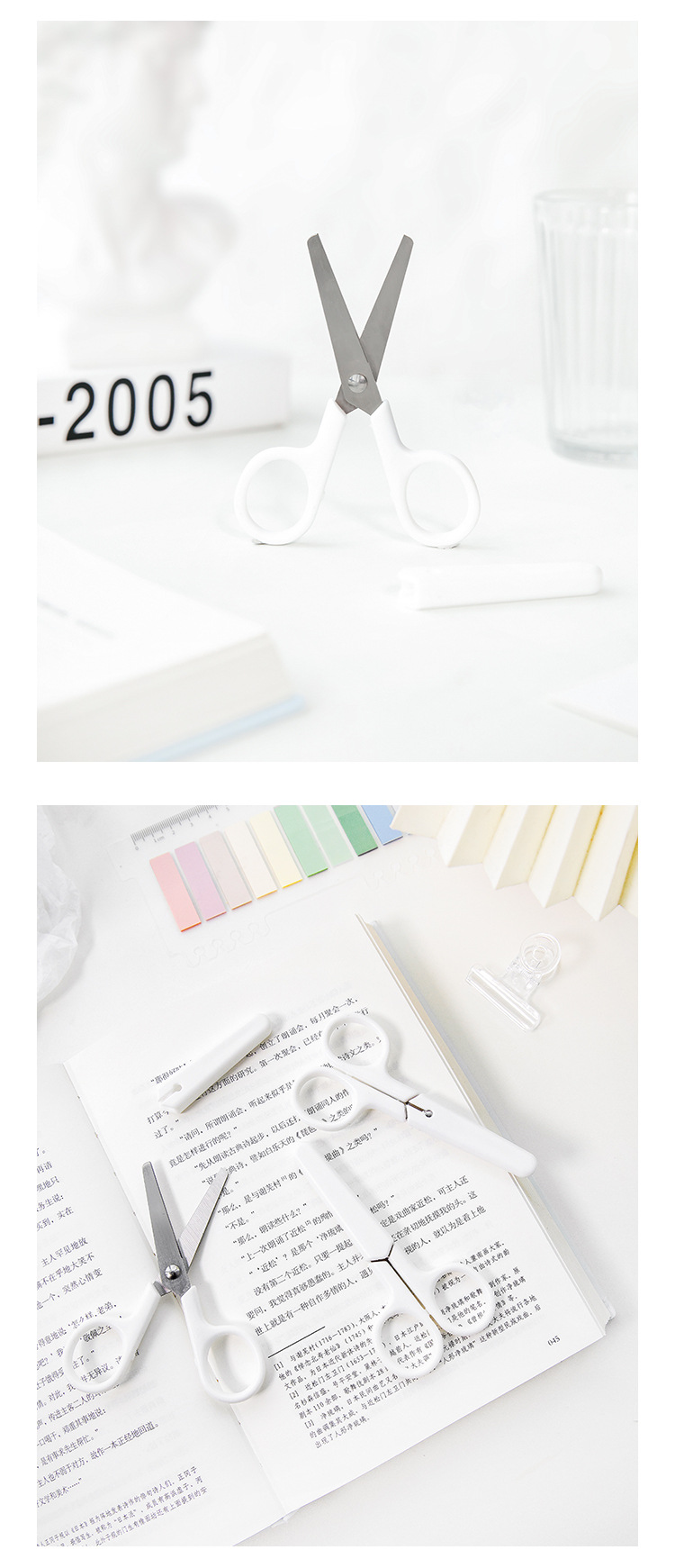 Mini White Color Scissor INS Style Portable Stainless Steel Blade Cutter for Paper Handwork Stationery Office School Gift A6676 Mini White Color Scissor INS Style Portable Stainless Steel Blade Cutter for Paper Handwork Stationery Office School Gift A6676
