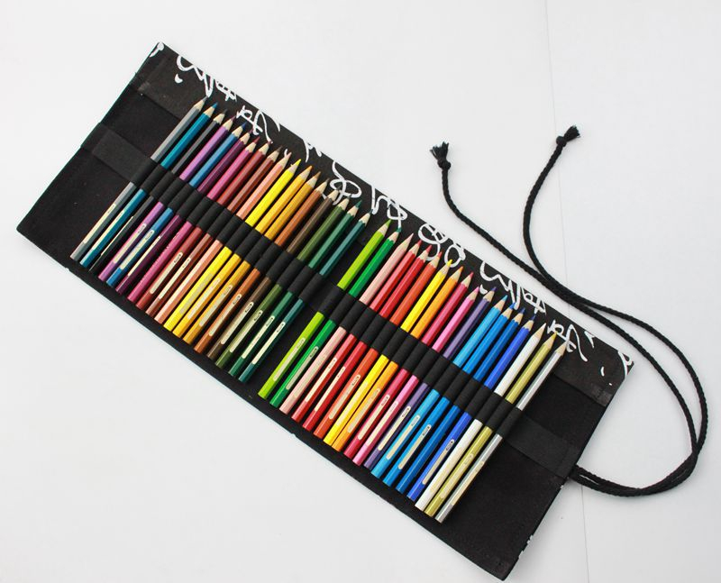 Elephant Red Black Tree National Style Pattern Canvas Colored Pencil Roll Wrap 12/24/36/48/72 Slots Storage Pencil Easy To Use Elephant Red Black Tree National Style Pattern Canvas Colored Pencil Roll Wrap 12/24/36/48/72 Slots Storage Pencil Easy To Use