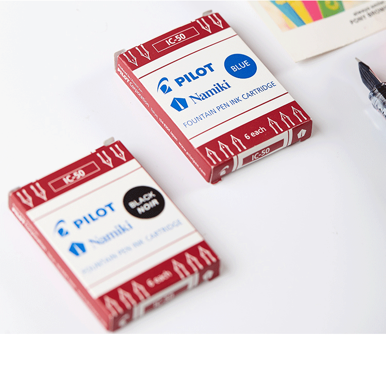 Pilot Namiki IC50 Fountain Pen Ink Cartridge Black/Blue/Red Writing Supplies IC-50 3 packs/6 packs/12 packs Pilot Namiki IC50 Fountain Pen Ink Cartridge Black/Blue/Red Writing Supplies IC-50 3 packs/6 packs/12 packs