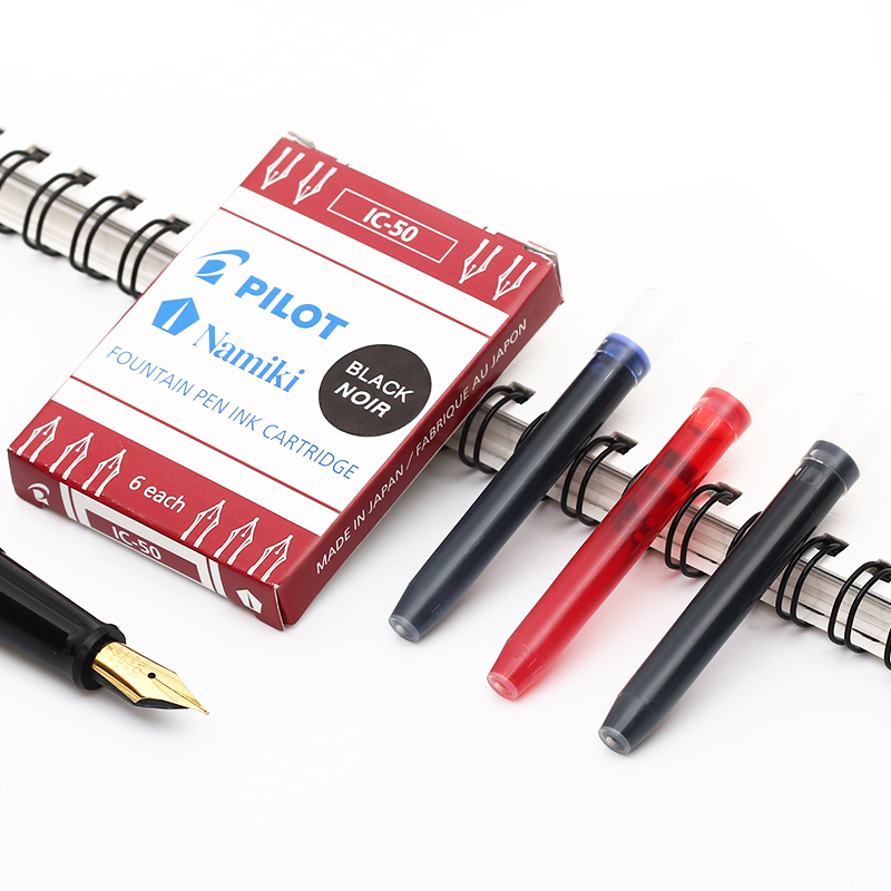 Pilot Namiki IC50 Fountain Pen Ink Cartridge Black/Blue/Red Writing Supplies IC-50 3 packs/6 packs/12 packs Pilot Namiki IC50 Fountain Pen Ink Cartridge Black/Blue/Red Writing Supplies IC-50 3 packs/6 packs/12 packs