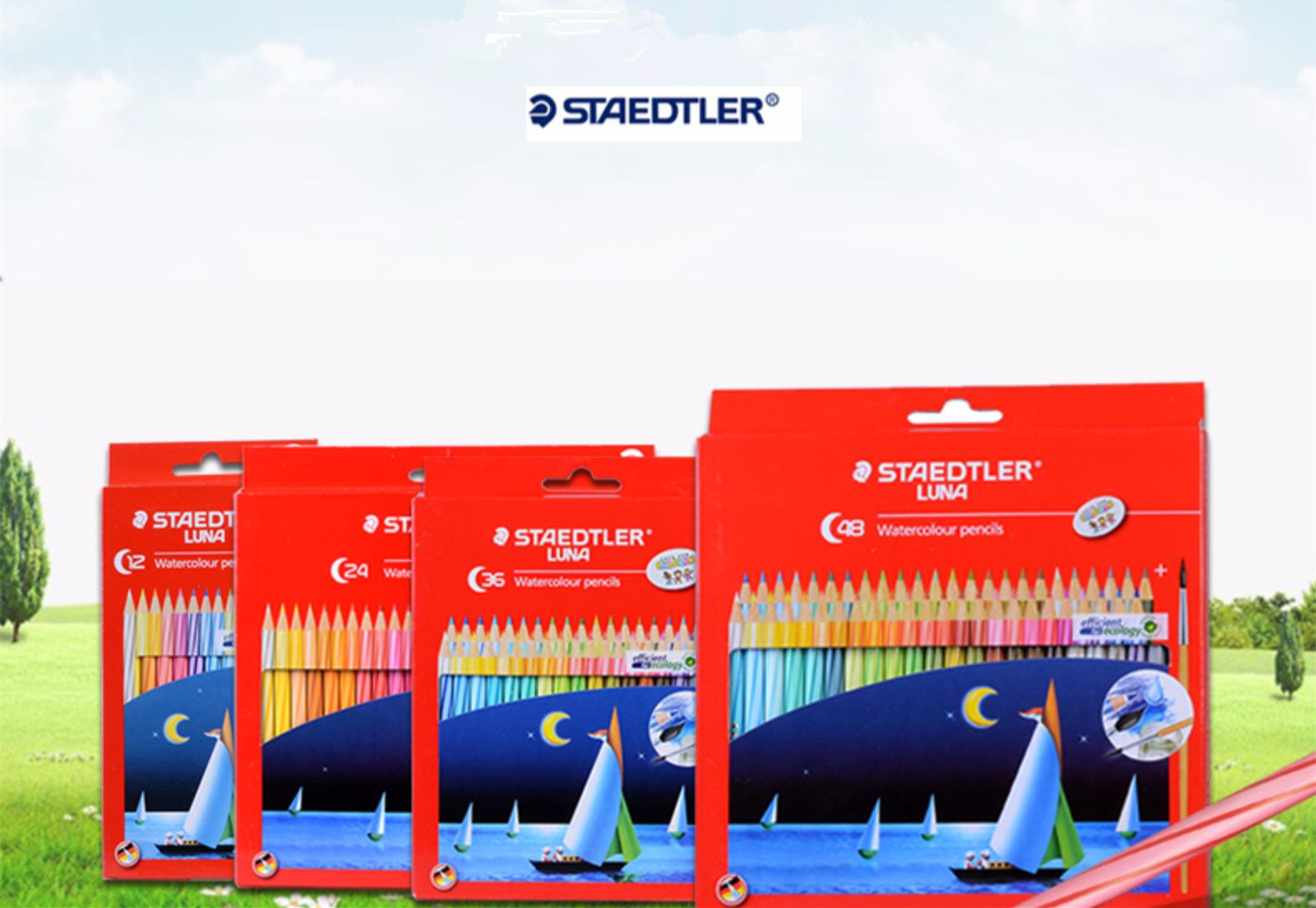 Staedtler Watercolor Pencils Set of 12/24/36/48 Colorful Drawing Pencils With Brush Staedtler Watercolor Pencils Set of 12/24/36/48 Colorful Drawing Pencils With Brush