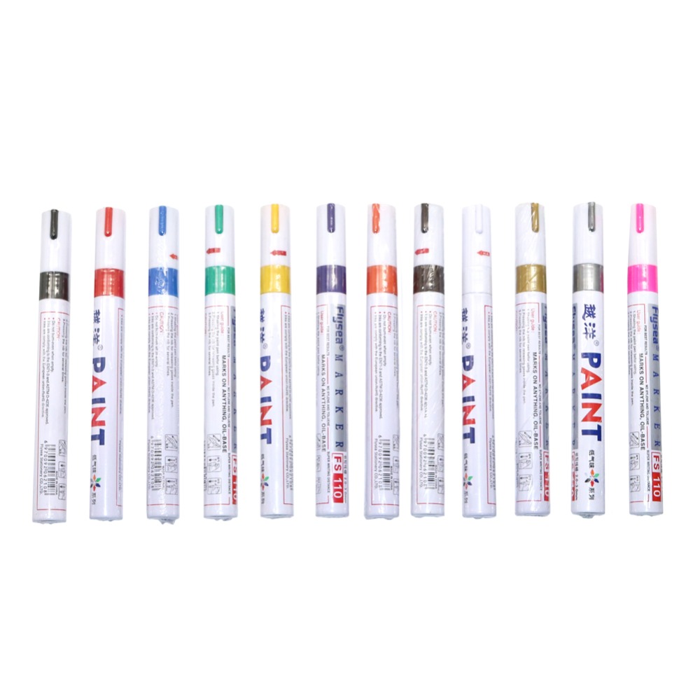 12 Colors DIY Fill Paint pen Marker pen Durable Low Odor Tire pen Graffiti Stationery Environmental Protection Painting Supplies 12 Colors DIY Fill Paint pen Marker pen Durable Low Odor Tire pen Graffiti Stationery Environmental Protection Painting Supplies
