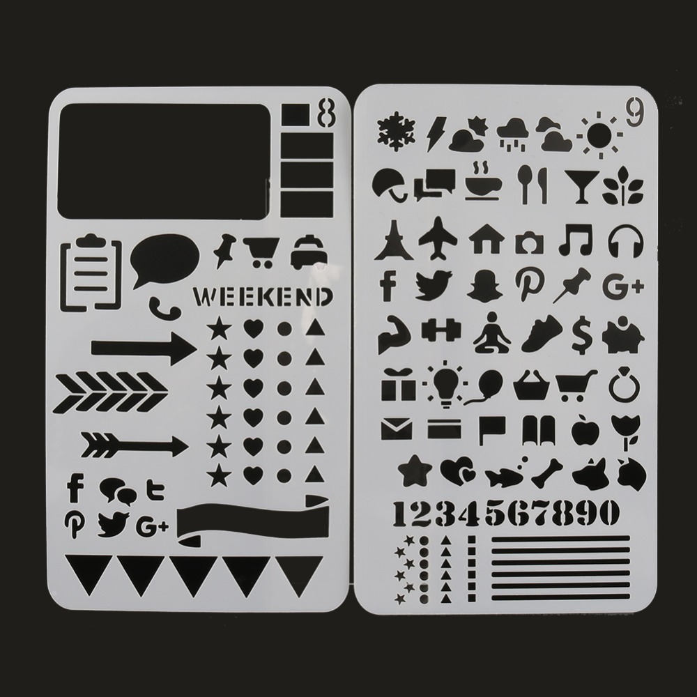 20 Pcs Layering Stencils for Scrapbooking/Photo Album Stamps Embossing DIY Template Letter Stencil para pintura em parede 20 Pcs Layering Stencils for Scrapbooking/Photo Album Stamps Embossing DIY Template Letter Stencil para pintura em parede