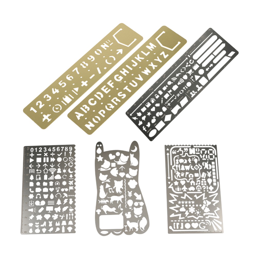 Multi-functional Hollow Pattern Template Bookmark Ruler Diary Journal Scrapbooking Album Embossing Painting Decoration Stencils Multi-functional Hollow Pattern Template Bookmark Ruler Diary Journal Scrapbooking Album Embossing Painting Decoration Stencils