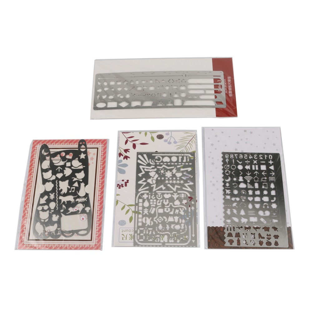 Multi-functional Hollow Pattern Template Bookmark Ruler Diary Journal Scrapbooking Album Embossing Painting Decoration Stencils Multi-functional Hollow Pattern Template Bookmark Ruler Diary Journal Scrapbooking Album Embossing Painting Decoration Stencils