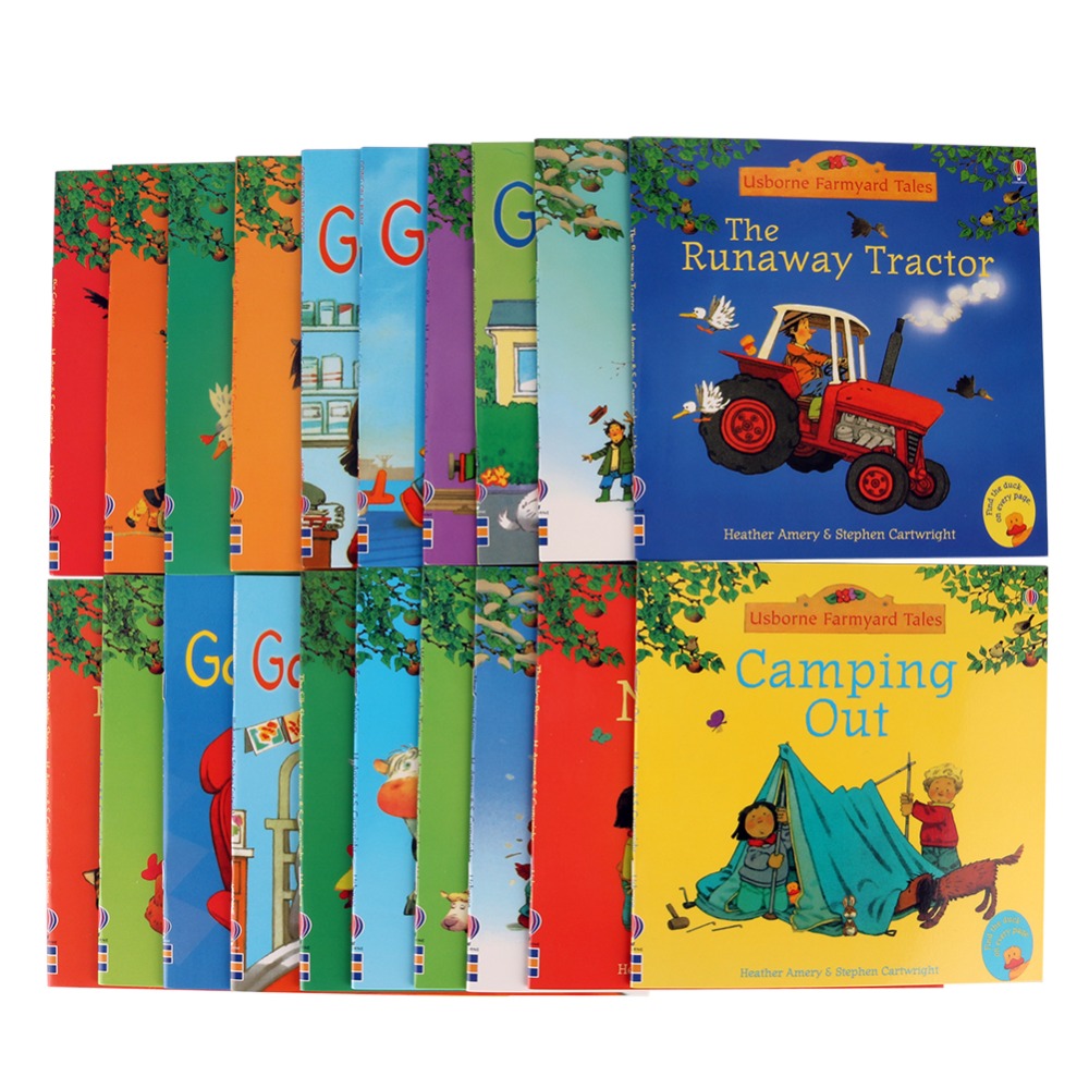 20Pcs/set 15x15cm Usborne Farmyard Picture Books For Children Baby Famous Story English Tales Series Of Child Book Farm Story 20Pcs/set 15x15cm Usborne Farmyard Picture Books For Children Baby Famous Story English Tales Series Of Child Book Farm Story