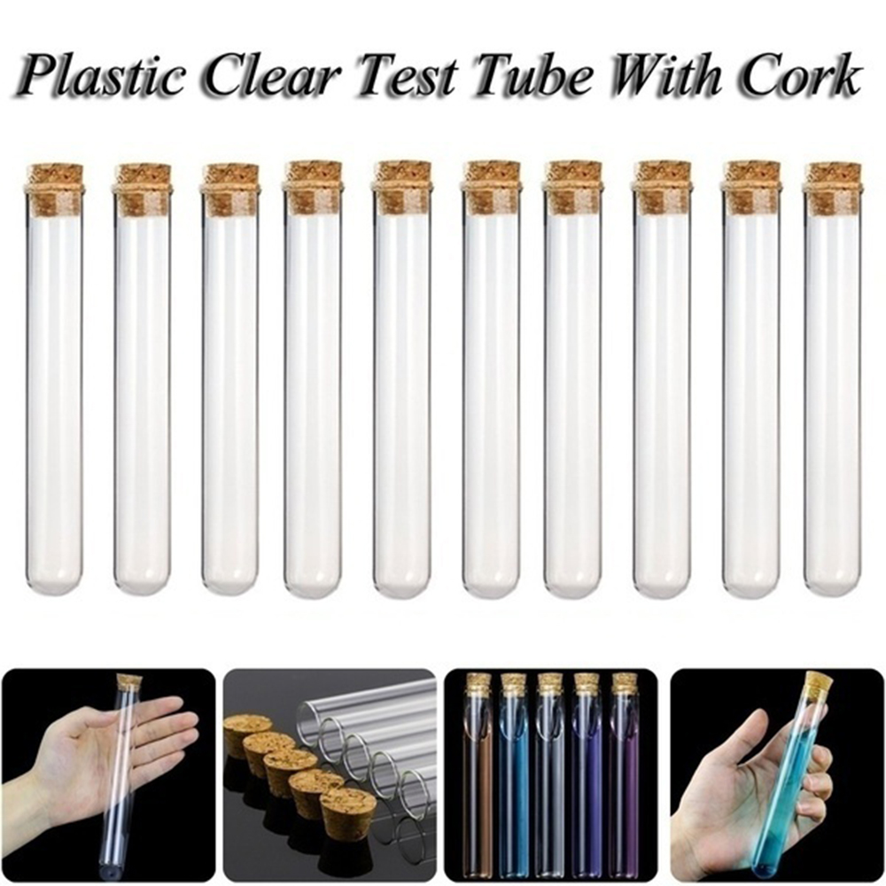 20Pcs 12x100mm Transparent Laboratory Clear Plastic Test Tubes With Corks Caps School Lab Supplies, Wedding Favor Gift Tube 20Pcs 12x100mm Transparent Laboratory Clear Plastic Test Tubes With Corks Caps School Lab Supplies, Wedding Favor Gift Tube