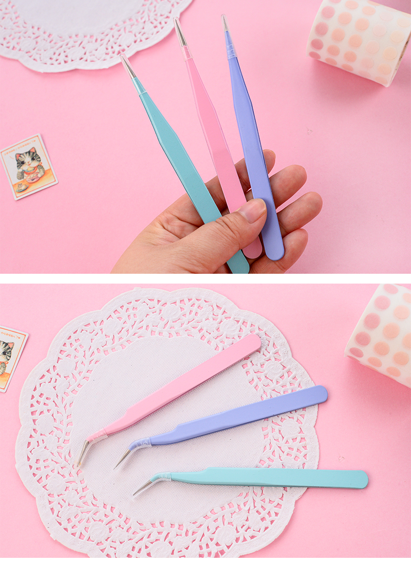 Yoofun 1pc/pack Stainless Steel Tweezers Accessories Sticker Tool for Scrapbooking Journals Utility Knife Kawaii Stationery Yoofun 1pc/pack Stainless Steel Tweezers Accessories Sticker Tool for Scrapbooking Journals Utility Knife Kawaii Stationery