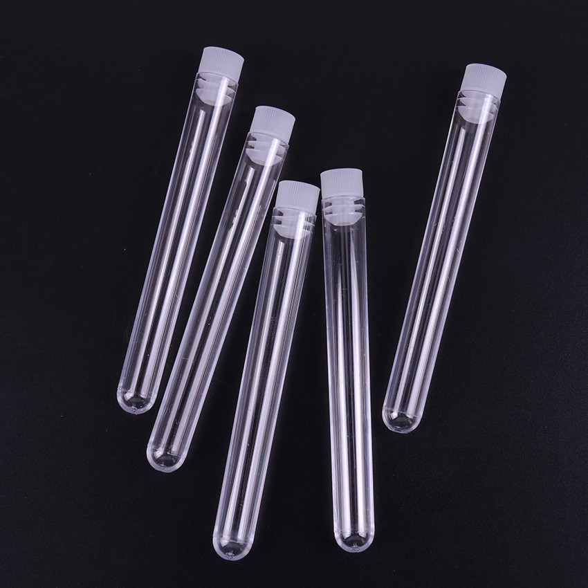 Lab Clear Plastic Test Tube Round Bottom Tube With Cap Cool USB Sticks Free Shipping