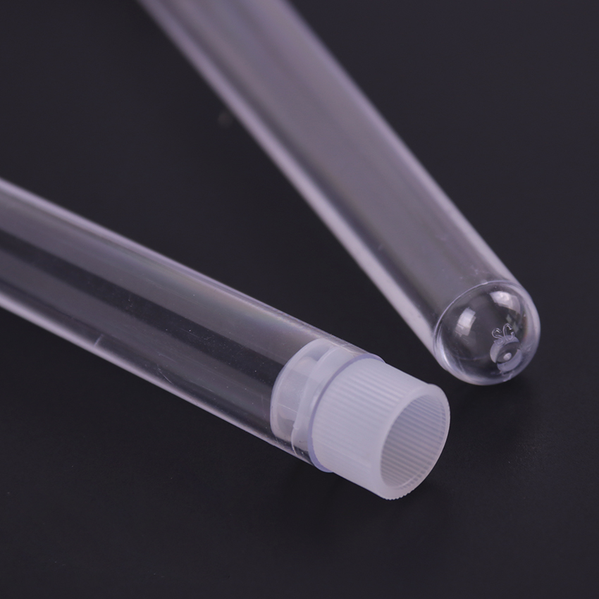 Lab Clear Plastic Test Tube Round Bottom Tube With Cap Cool USB Sticks Free Shipping