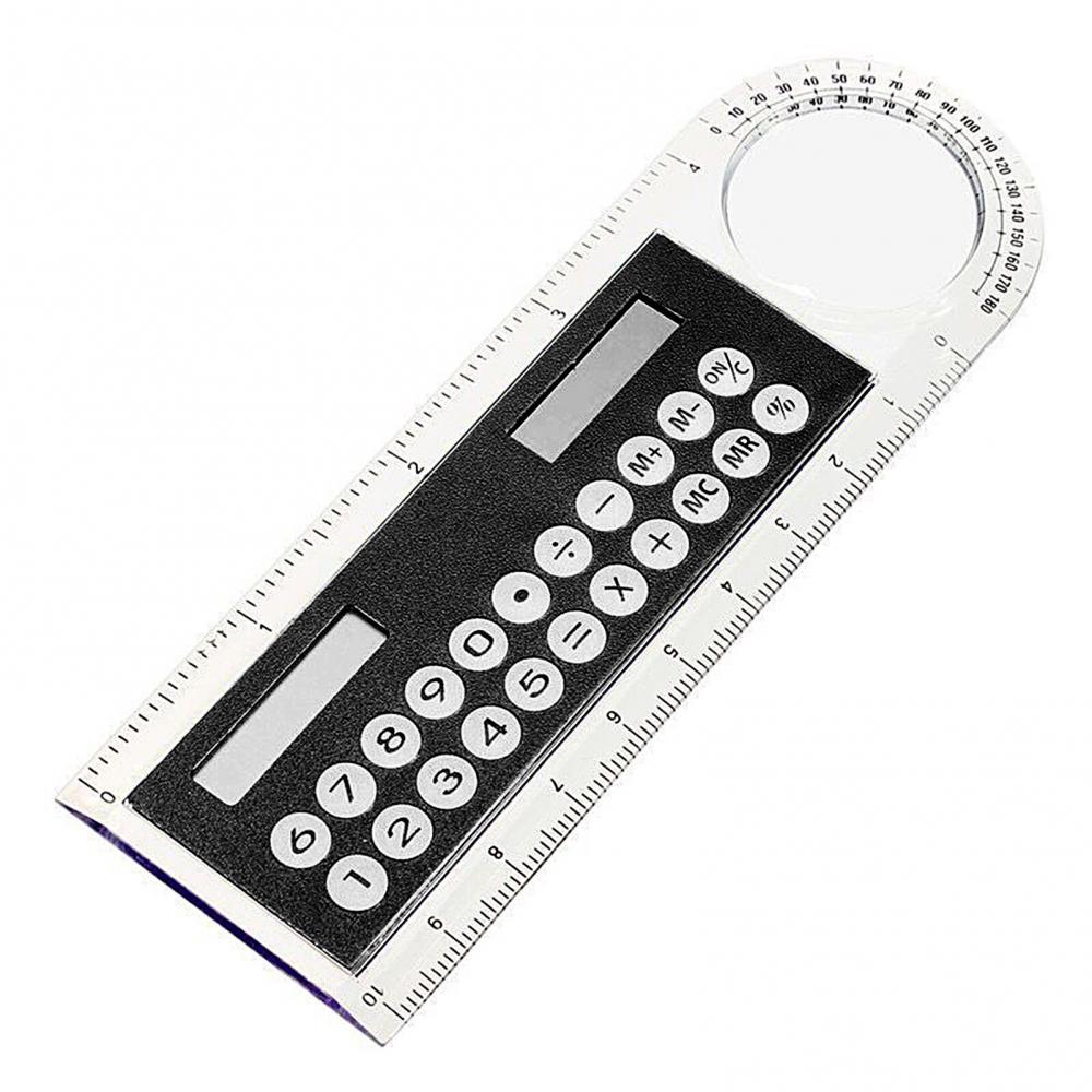 Hot Sale Mini Ultra-thin Straight Ruler with Solar Calculator Magnifier Multifunction Calculator 10cm School Office Supplies Hot Sale Mini Ultra-thin Straight Ruler with Solar Calculator Magnifier Multifunction Calculator 10cm School Office Supplies