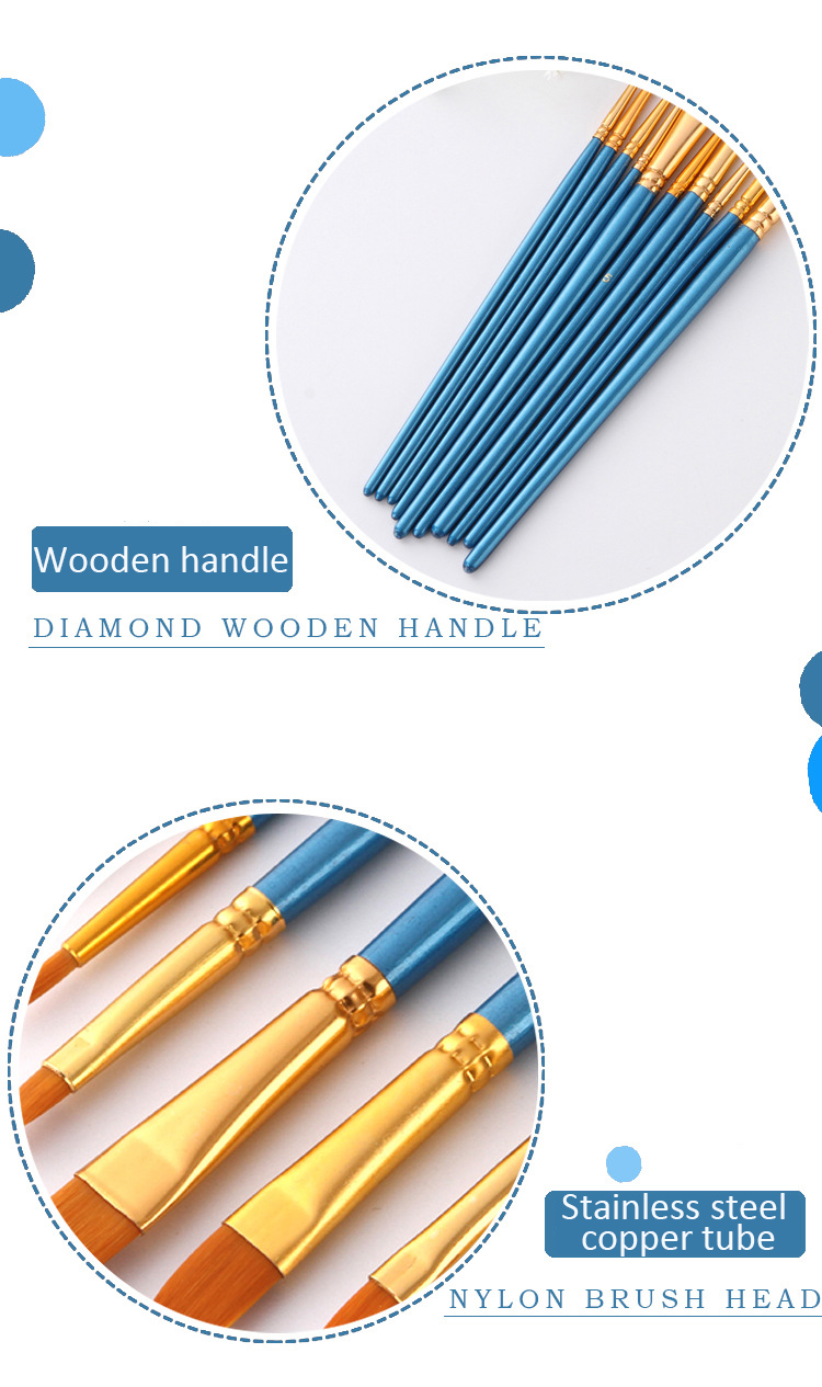 BOMEIJIA 10pcs/pack Paint Brushes Set Painting Art Brush for Acrylic Oil Watercolor Artist Professional Painting Kits BOMEIJIA 10pcs/pack Paint Brushes Set Painting Art Brush for Acrylic Oil Watercolor Artist Professional Painting Kits
