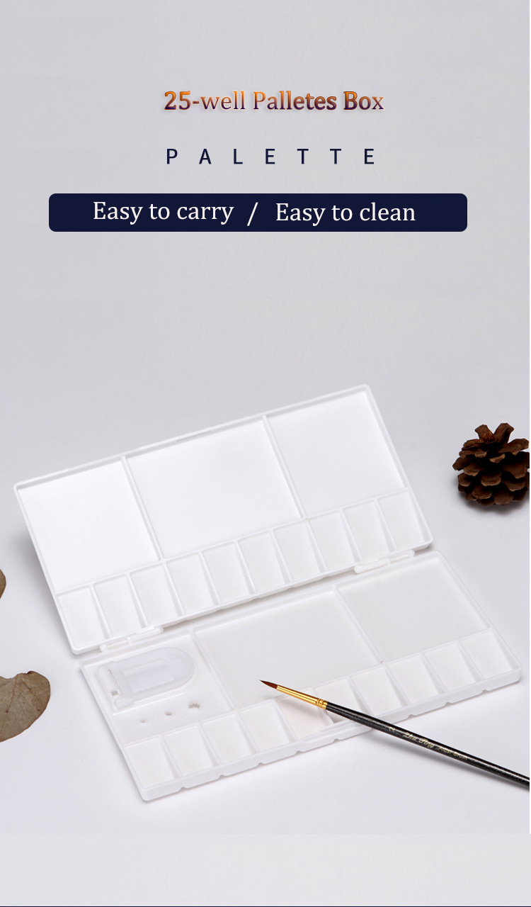 25Grid Folding Watercolor Palette Watercolor Paint Tray Box Atercolor Renovate Cover Pigment Box Painting Tool Artistic Supplies 25Grid Folding Watercolor Palette Watercolor Paint Tray Box Atercolor Renovate Cover Pigment Box Painting Tool Artistic Supplies