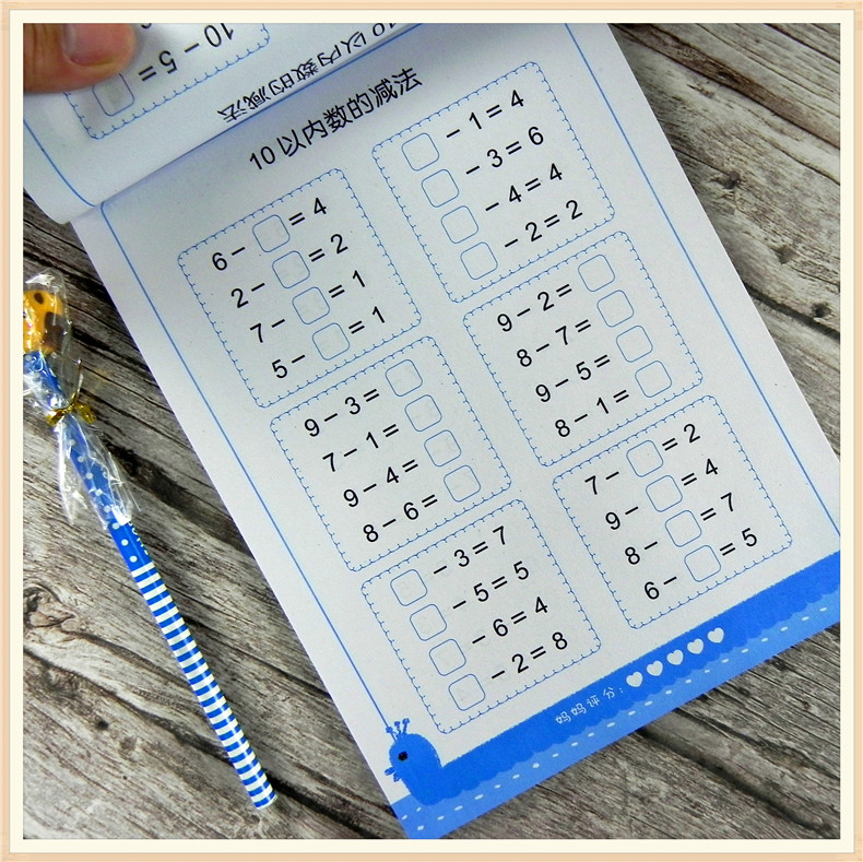 80 Pages / Book of Children's Addition and Subtraction Learning Mathematics Chinese Character Strokes Handwriting Exercise Books 80 Pages / Book of Children's Addition and Subtraction Learning Mathematics Chinese Character Strokes Handwriting Exercise Books