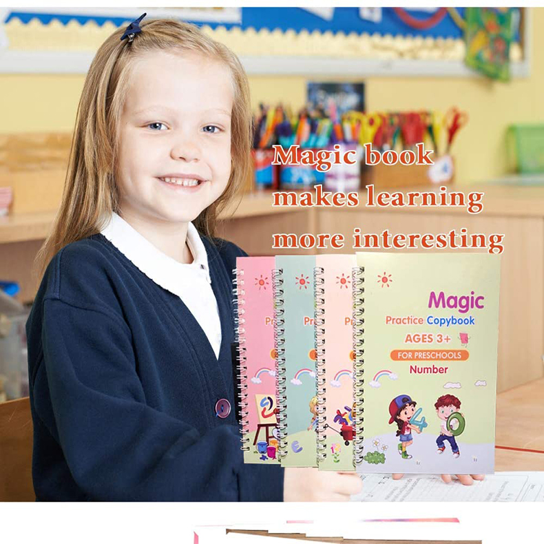 Magic Book Montessori Calligraphy Copybook Children's Notebook Reusable Calligraphy Handwriting Copybook Copybook Writing Gifts Magic Book Montessori Calligraphy Copybook Children's Notebook Reusable Calligraphy Handwriting Copybook Copybook Writing Gifts