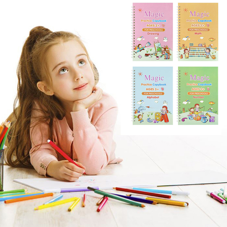 Magic Book Montessori Calligraphy Copybook Children's Notebook Reusable Calligraphy Handwriting Copybook Copybook Writing Gifts Magic Book Montessori Calligraphy Copybook Children's Notebook Reusable Calligraphy Handwriting Copybook Copybook Writing Gifts