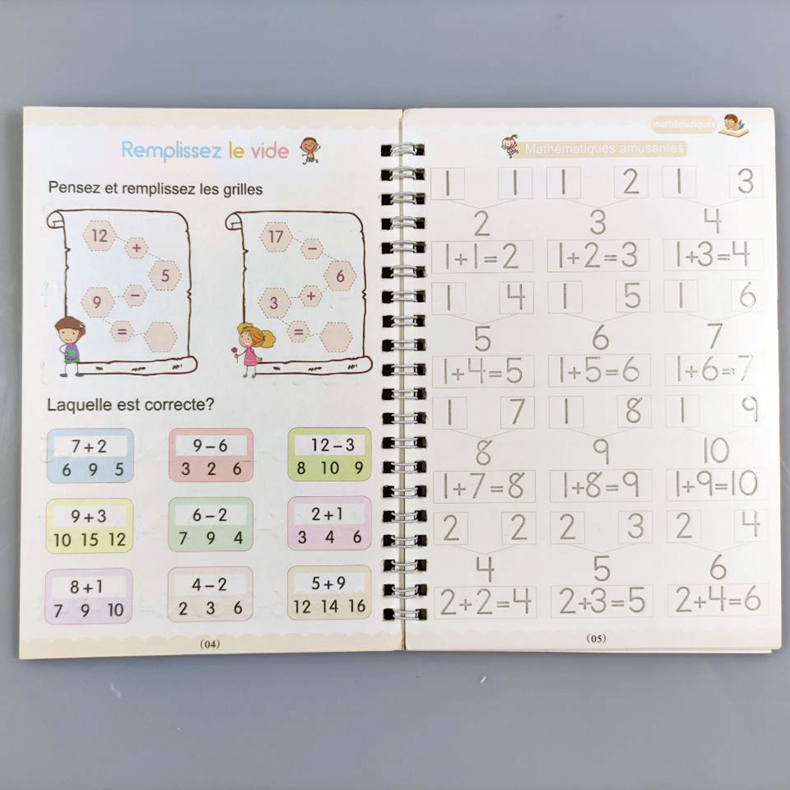 French 3D Groove Magic Practice Copybook Children's Book Learning Numbers French Letters Calligraphy Writing Exercise Books Gift French 3D Groove Magic Practice Copybook Children's Book Learning Numbers French Letters Calligraphy Writing Exercise Books Gift