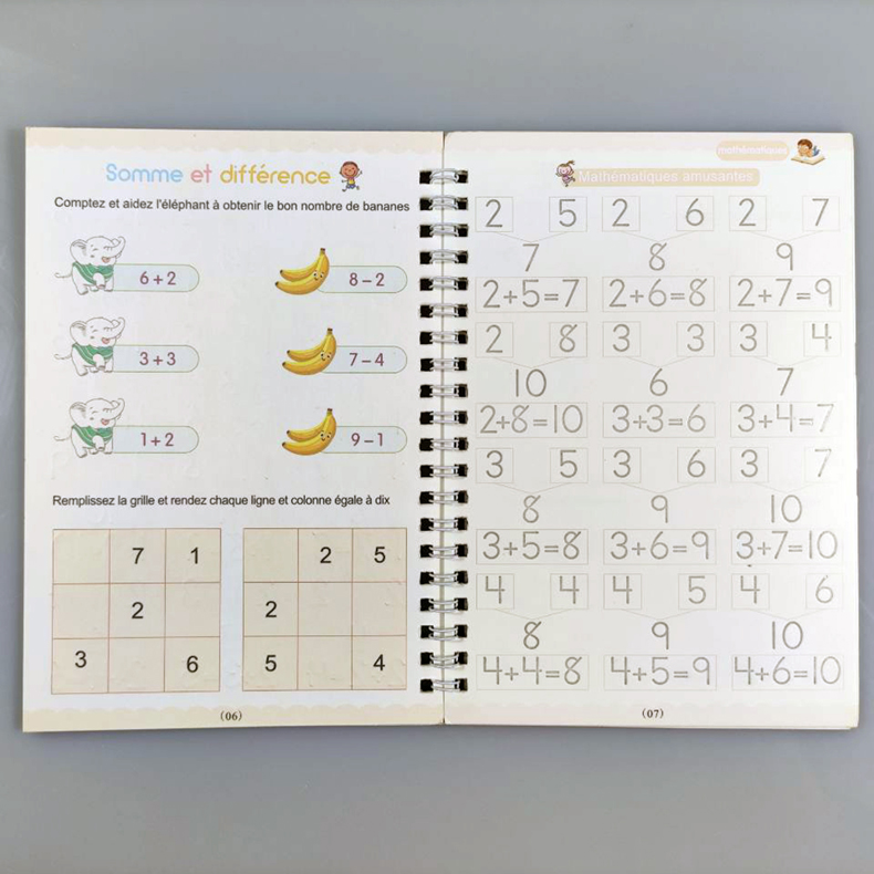 French 3D Groove Magic Practice Copybook Children's Book Learning Numbers French Letters Calligraphy Writing Exercise Books Gift French 3D Groove Magic Practice Copybook Children's Book Learning Numbers French Letters Calligraphy Writing Exercise Books Gift
