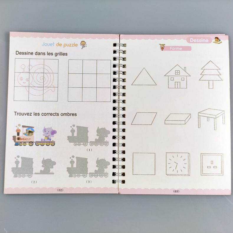 French 3D Groove Magic Practice Copybook Children's Book Learning Numbers French Letters Calligraphy Writing Exercise Books Gift French 3D Groove Magic Practice Copybook Children's Book Learning Numbers French Letters Calligraphy Writing Exercise Books Gift