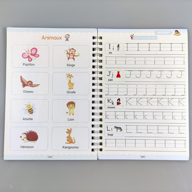 French 3D Groove Magic Practice Copybook Children's Book Learning Numbers French Letters Calligraphy Writing Exercise Books Gift French 3D Groove Magic Practice Copybook Children's Book Learning Numbers French Letters Calligraphy Writing Exercise Books Gift