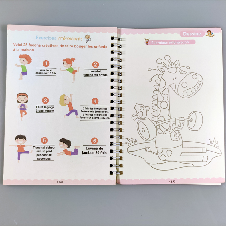 French 3D Groove Magic Practice Copybook Children's Book Learning Numbers French Letters Calligraphy Writing Exercise Books Gift French 3D Groove Magic Practice Copybook Children's Book Learning Numbers French Letters Calligraphy Writing Exercise Books Gift