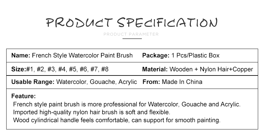 1Peice Watercolor Brush Wood Paint Brush Artist Hand Painting Brushes Water Color Gouache Drawing Art Brush Supplies 1Peice Watercolor Brush Wood Paint Brush Artist Hand Painting Brushes Water Color Gouache Drawing Art Brush Supplies