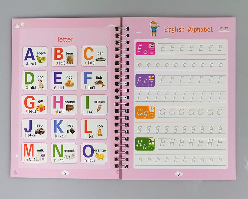Reusable Writing Paste Calligraphy Handwriting Copybook For Kids Word Children's Book English Calligraphic Letter Practice Toy Reusable Writing Paste Calligraphy Handwriting Copybook For Kids Word Children's Book English Calligraphic Letter Practice Toy