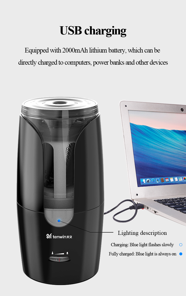 Tenwin Automatic Electric Pencil Sharpener For Colored Pencils Sharpen Mechanical Office School Supplies Stationery Free Ship Tenwin Automatic Electric Pencil Sharpener For Colored Pencils Sharpen Mechanical Office School Supplies Stationery Free Ship
