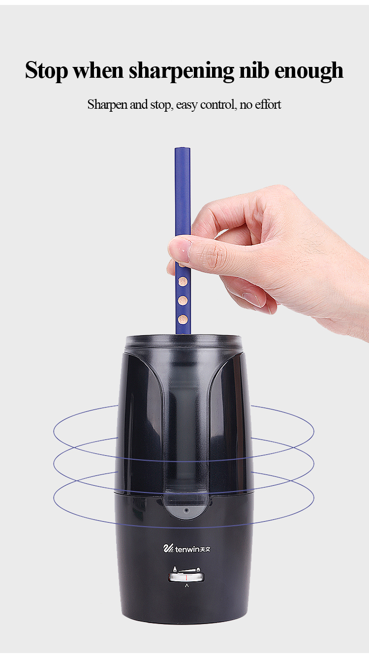 Tenwin Automatic Electric Pencil Sharpener For Colored Pencils Sharpen Mechanical Office School Supplies Stationery Free Ship Tenwin Automatic Electric Pencil Sharpener For Colored Pencils Sharpen Mechanical Office School Supplies Stationery Free Ship