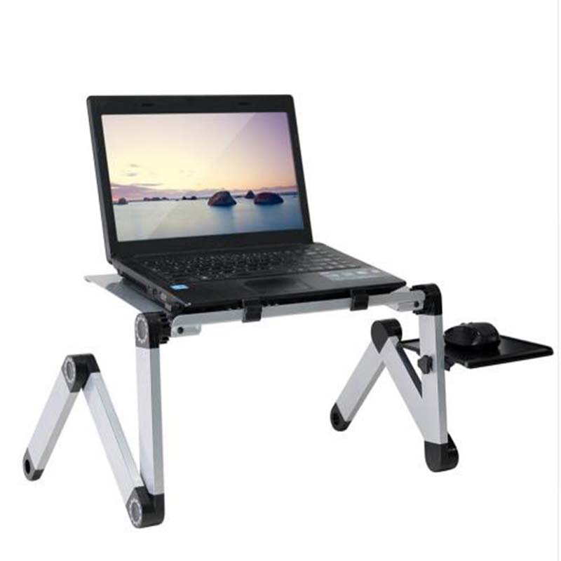 RAINBEAM Adjustable Aluminum Laptop Desk Stand Table Vented Ergonomic TV Bed Lap Desk Work from Home Office Riser Couch Silver RAINBEAM Adjustable Aluminum Laptop Desk Stand Table Vented Ergonomic TV Bed Lap Desk Work from Home Office Riser Couch Silver