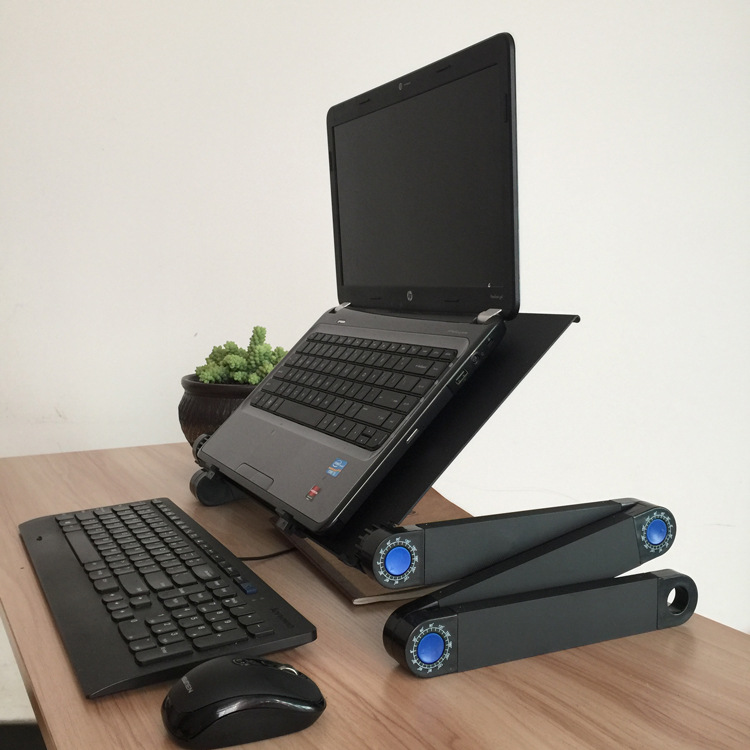 Adjustable Laptop Desk Stand Cooler fan Portable Ergonomic Lapdesk For Bed Sofa PC Notebook Table Desk With Mouse Pad Aluminum Adjustable Laptop Desk Stand Cooler fan Portable Ergonomic Lapdesk For Bed Sofa PC Notebook Table Desk With Mouse Pad Aluminum