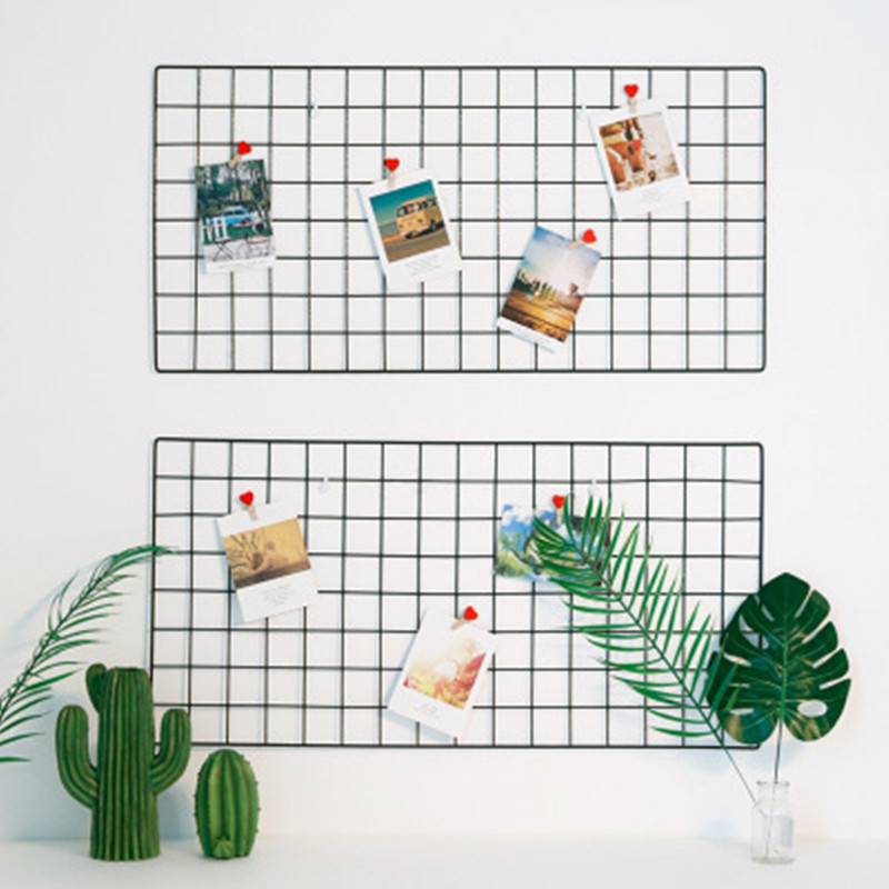 Ins Nordic Home Wall Decoration Iron Grid Decor Photo Frame Postcards DIY Wall Art Display Storage Rack Holder Shelf Organizer Ins Nordic Home Wall Decoration Iron Grid Decor Photo Frame Postcards DIY Wall Art Display Storage Rack Holder Shelf Organizer
