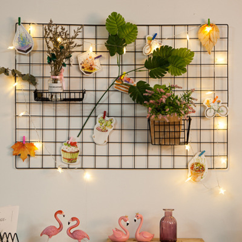 Ins Nordic Home Wall Decoration Iron Grid Decor Photo Frame Postcards DIY Wall Art Display Storage Rack Holder Shelf Organizer Ins Nordic Home Wall Decoration Iron Grid Decor Photo Frame Postcards DIY Wall Art Display Storage Rack Holder Shelf Organizer