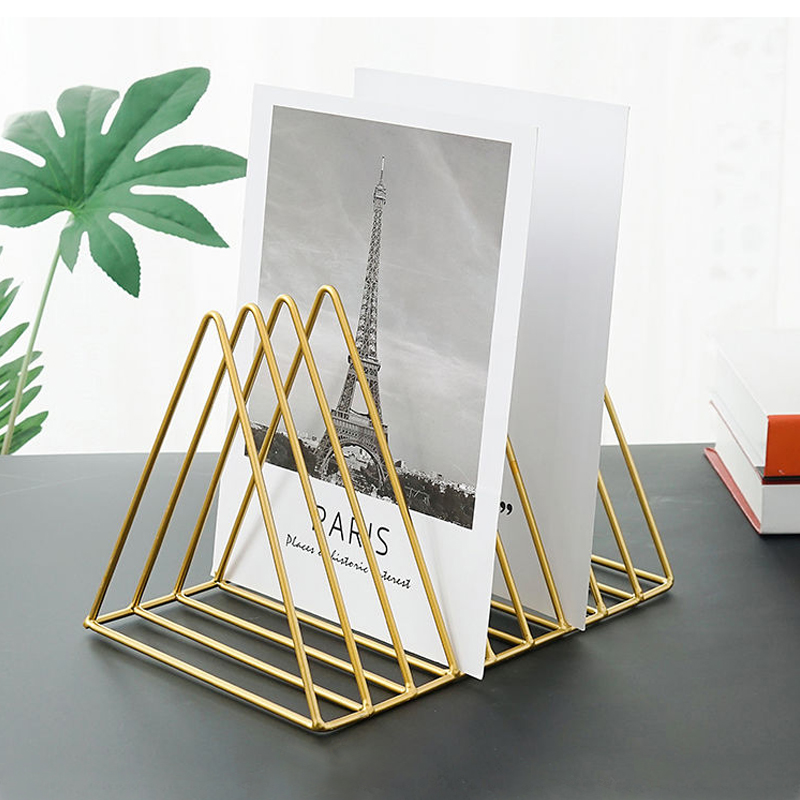 Metal Bookshelf Storage LP Record Rack Triangle Shaped Books Magazine Holder Desktop Record Shelf File Organizer Home Office Metal Bookshelf Storage LP Record Rack Triangle Shaped Books Magazine Holder Desktop Record Shelf File Organizer Home Office