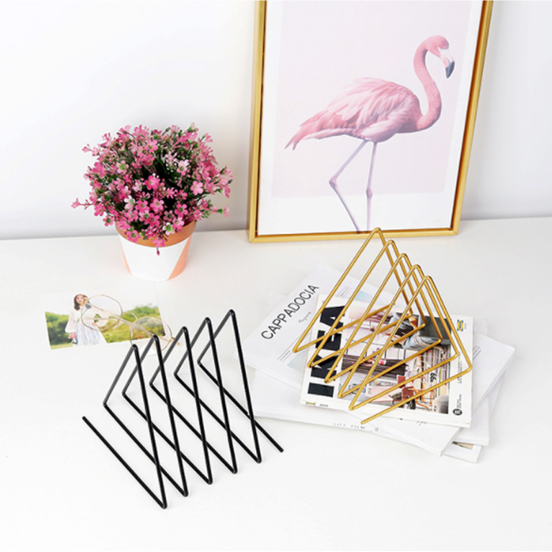 Metal Bookshelf Storage LP Record Rack Triangle Shaped Books Magazine Holder Desktop Record Shelf File Organizer Home Office Metal Bookshelf Storage LP Record Rack Triangle Shaped Books Magazine Holder Desktop Record Shelf File Organizer Home Office