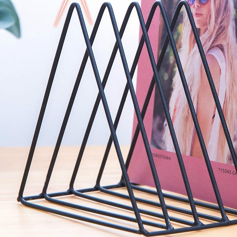 Metal Bookshelf Storage LP Record Rack Triangle Shaped Books Magazine Holder Desktop Record Shelf File Organizer Home Office Metal Bookshelf Storage LP Record Rack Triangle Shaped Books Magazine Holder Desktop Record Shelf File Organizer Home Office